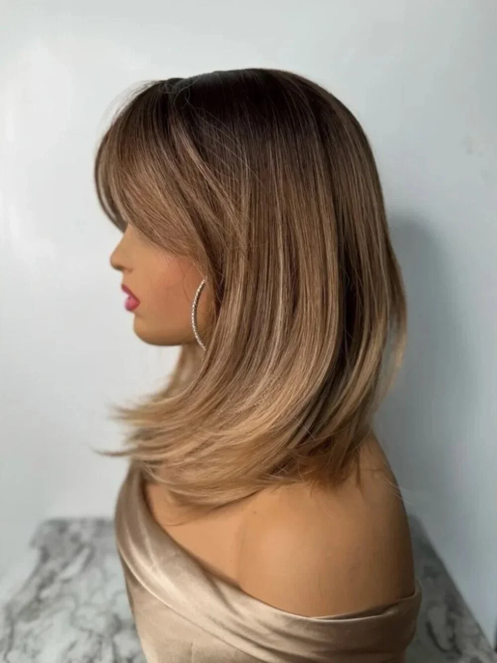 Balayage light Brown Short Wig